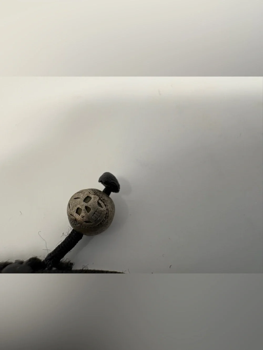 Nialaya 925 Silver Lava Stone Skull Bracelet